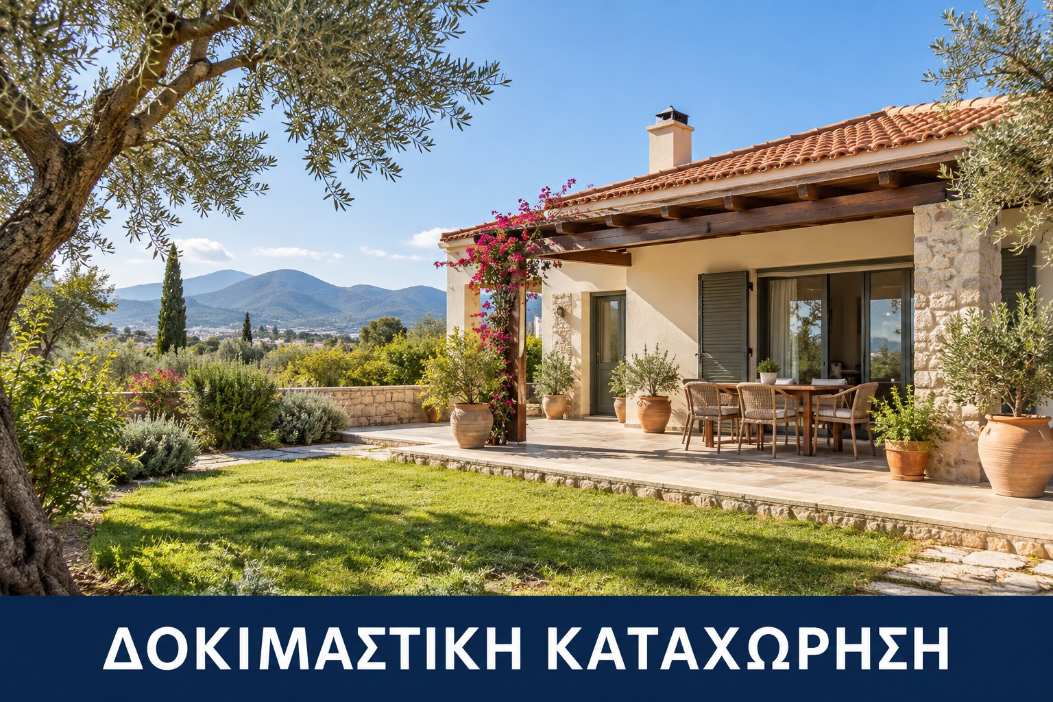 Δοκιμαστική καταχώρηση: Μονοκατοικία 135 τ.μ. — Οβρυά | Δοκιμαστική καταχώρηση — φανταστική εικόνα τεχνητής νοημοσύνης.