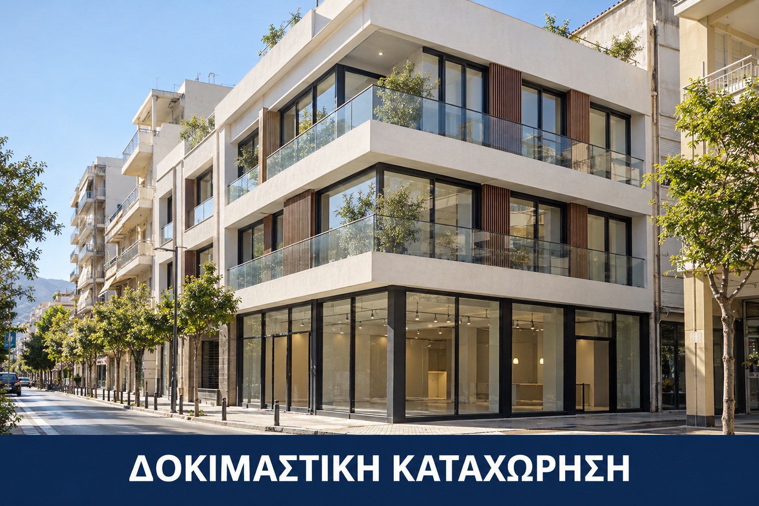 Δοκιμαστική καταχώρηση: Επενδυτικό ακίνητο 600 τ.μ. — Πάτρα — Κέντρο | Δοκιμαστική καταχώρηση — φανταστική εικόνα τεχνητής νοημοσύνης.