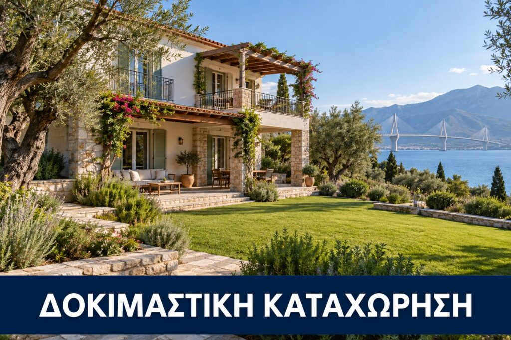 Δοκιμαστική καταχώρηση: Επενδυτικό ακίνητο 850 τ.μ. — Ρίο | Δοκιμαστική καταχώρηση — φανταστική εικόνα τεχνητής νοημοσύνης.