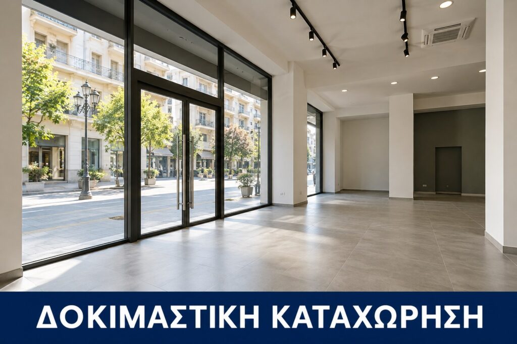 Δοκιμαστική καταχώρηση: Επαγγελματικός χώρος 95 τ.μ. — Πάτρα — Κέντρο | Δοκιμαστική καταχώρηση — φανταστική εικόνα τεχνητής νοημοσύνης.