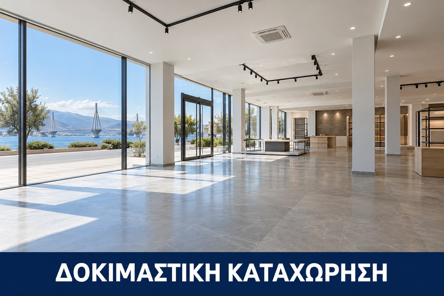 Δοκιμαστική καταχώρηση: Επαγγελματικός χώρος 240 τ.μ. — Ρίο | Δοκιμαστική καταχώρηση — φανταστική εικόνα τεχνητής νοημοσύνης.